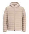 Herno Quilted Hooded Jacket In Neutral