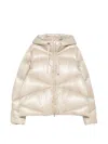 Herno Quilted Long-sleeve Down Jacket In Neutral