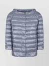 Herno Quilted Three-quarter Sleeve Jacket In Blue