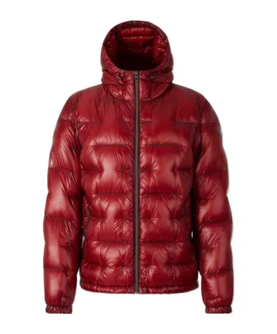 Herno Quilted Hooded Jacket With Zip Fastening In Red