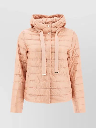 HERNO QUILTED HOODED JACKETS ADJUSTABLE DRAWSTRINGS