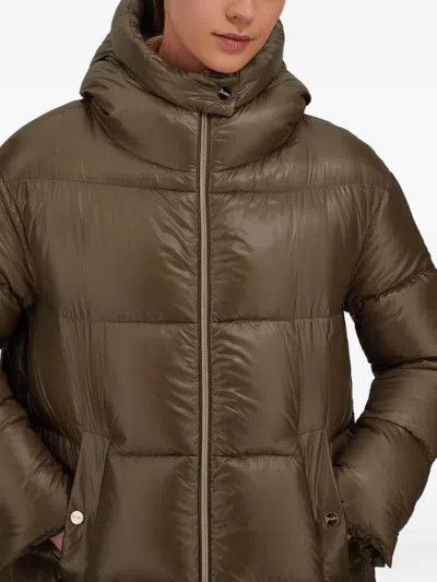 Herno Quilted Hooded Parka In Green