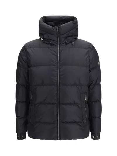 Herno Quilted Hooded Puffer Down Jacket In Black