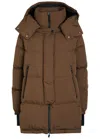 Herno Quilted Hooded Shell Jacket In Brown