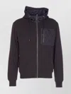 Herno Quilted Hoodie With Drawstring And Long Sleeves In Animal Print