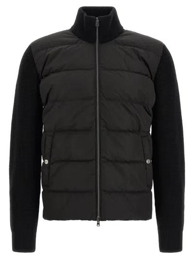 Herno Quilted Hybrid Jacket In Black