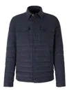 Herno Quilted Down Shirt Jacket In Blue