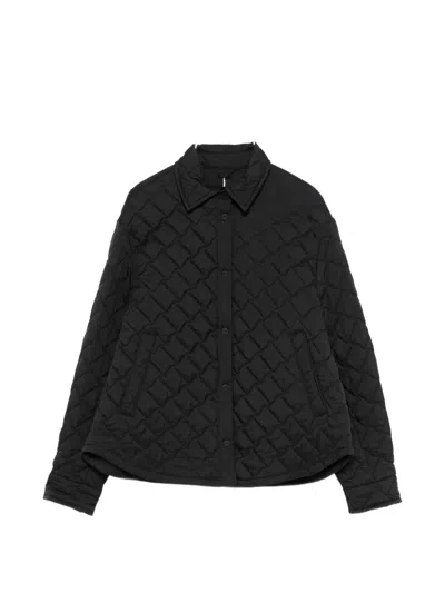 Herno Ecoage Quilted Shirt Jacket In Black