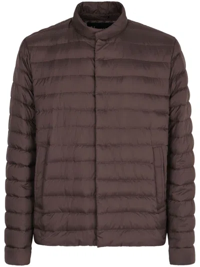Herno Quilted Jacket In Brown