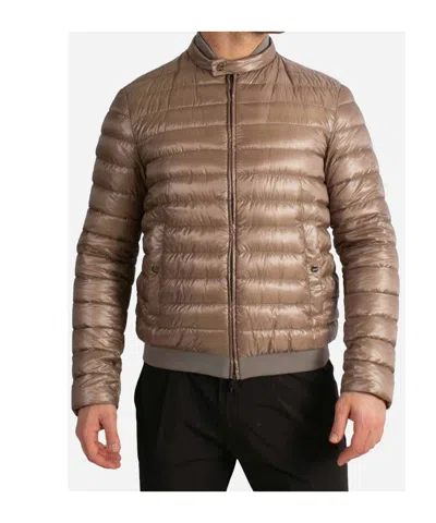 Herno Mens Woven Jacket In Brown