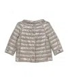 Herno Collarless Jacket In Gray