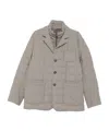 Herno Quilted Wool Jacket With Classic Collarfit In Gray