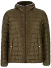 Herno Quilted Nylon Down Jacket Hood In Green
