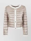 Herno Quilted Jacket With Contrast Trim And Long Sleeves
