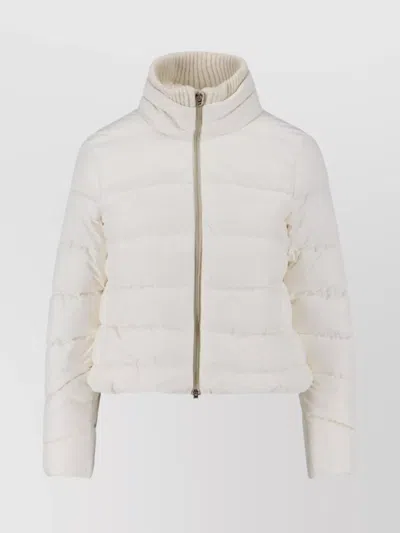 HERNO QUILTED JACKET WITH HIGH COLLAR AND LONG SLEEVES