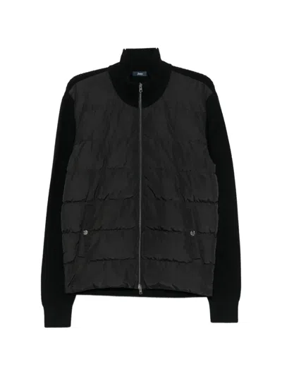 Herno Quilted Knitted Jacket In Black