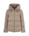 Herno Quilted Leather-trimmed Zip-through Jacket In Multi