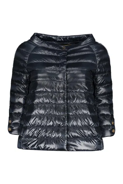Herno Women's Quilted Light-weight Down Jacket In Blue