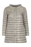 Herno Quilted Light-weight Down Jacket In Grey