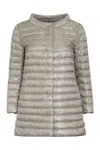 Herno Quilted Light-weight Down Jacket In Grey