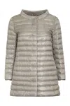 Herno Quilted Light-weight Down Jacket In Grey