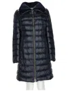Herno Quilted Long Polyamide Down Jacket In Blue