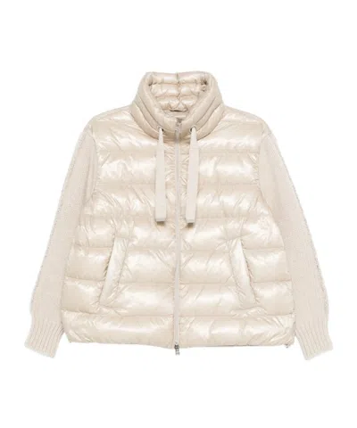 HERNO QUILTED LONG-SLEEVED DOWN JACKET