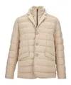 Herno Quilted Button-fastening Padded Jacket In Neutral