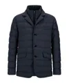 Herno Polyester Down Jacket With Feather-down Padding For Men In Blue