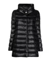 Herno Quilted Long-sleeved Down Jacket In Black