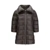 Herno Quilted Midi Down Down Jacket In Gray