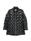 Herno Quilted Midi Down Jacket In Black
