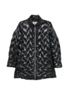 Herno Quilted Midi Down Jacket In Black