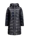 Herno Quilted Midi Down Jacket In Black