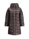 Herno Zippered Quilted Down Jacket In Brown