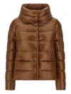 Herno Quilted Monogram Jacket In Brown