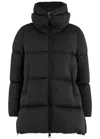 Herno Quilted Nylon Coat In Black