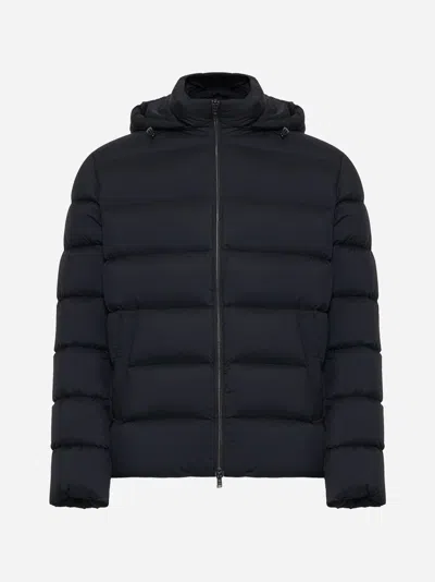 Herno Hooded Puffer Jacket In Black