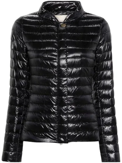 Herno Quilted Nylon Down Jacket In Black