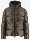 Herno Quilted Down Jacket With Adjustable Hood And Elasticated Hems In Green