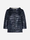Herno Blue Padded Reversible  Jacket In Polyamide Woman In Blue,grey