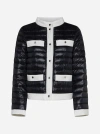 HERNO QUILTED NYLON SHORT DOWN JACKET