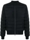 Herno Men Nylon And Wool Bomber Jacket In Black