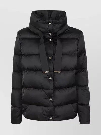 HERNO QUILTED PADDED CAPE JACKET