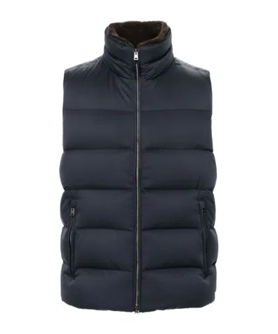 Herno Quilted Padded Gilet In Black