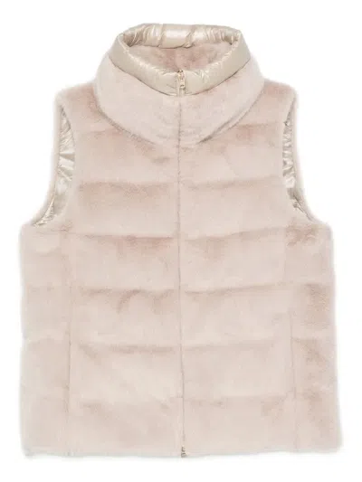 Herno Quilted Padded Gilet In Neutral