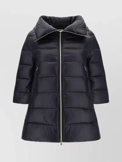 HERNO QUILTED PADDED HIGH COLLAR JACKET