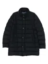 Herno Quilted Black Jacket With Tailored Fit In Blue