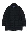 Herno Navy Blue Quilted Jacket In Blue
