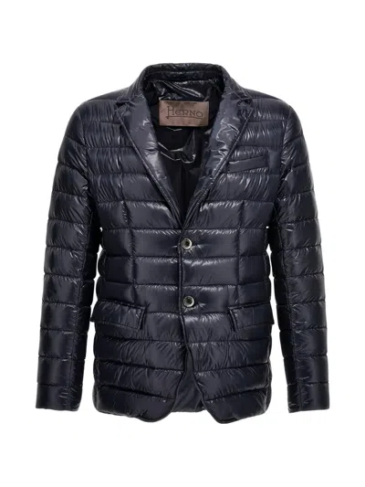 Herno Quilted Padded Jacket In Blue